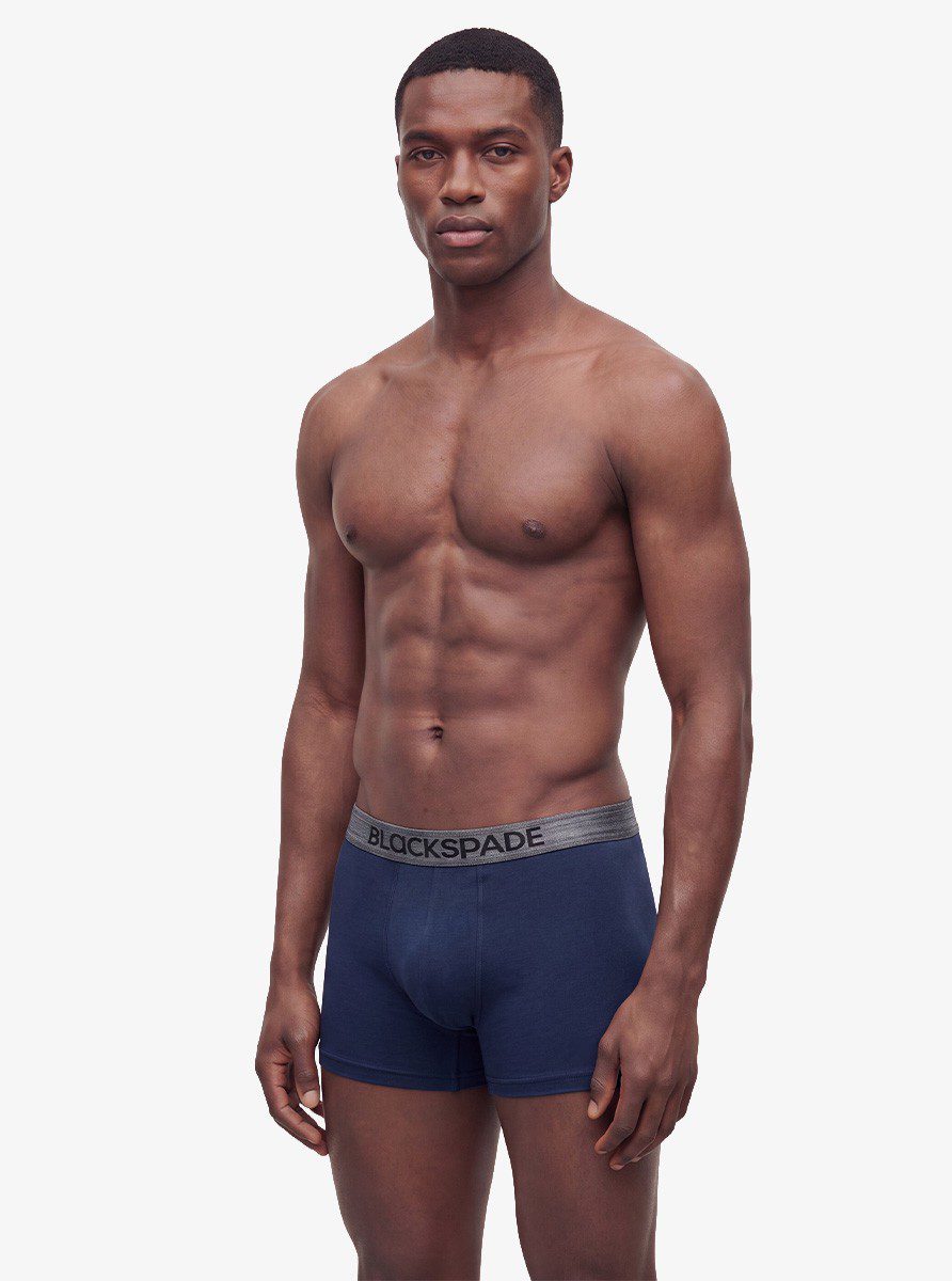 Herren Boxer Shorts 3er-Pack - Grau Blau Schwarz