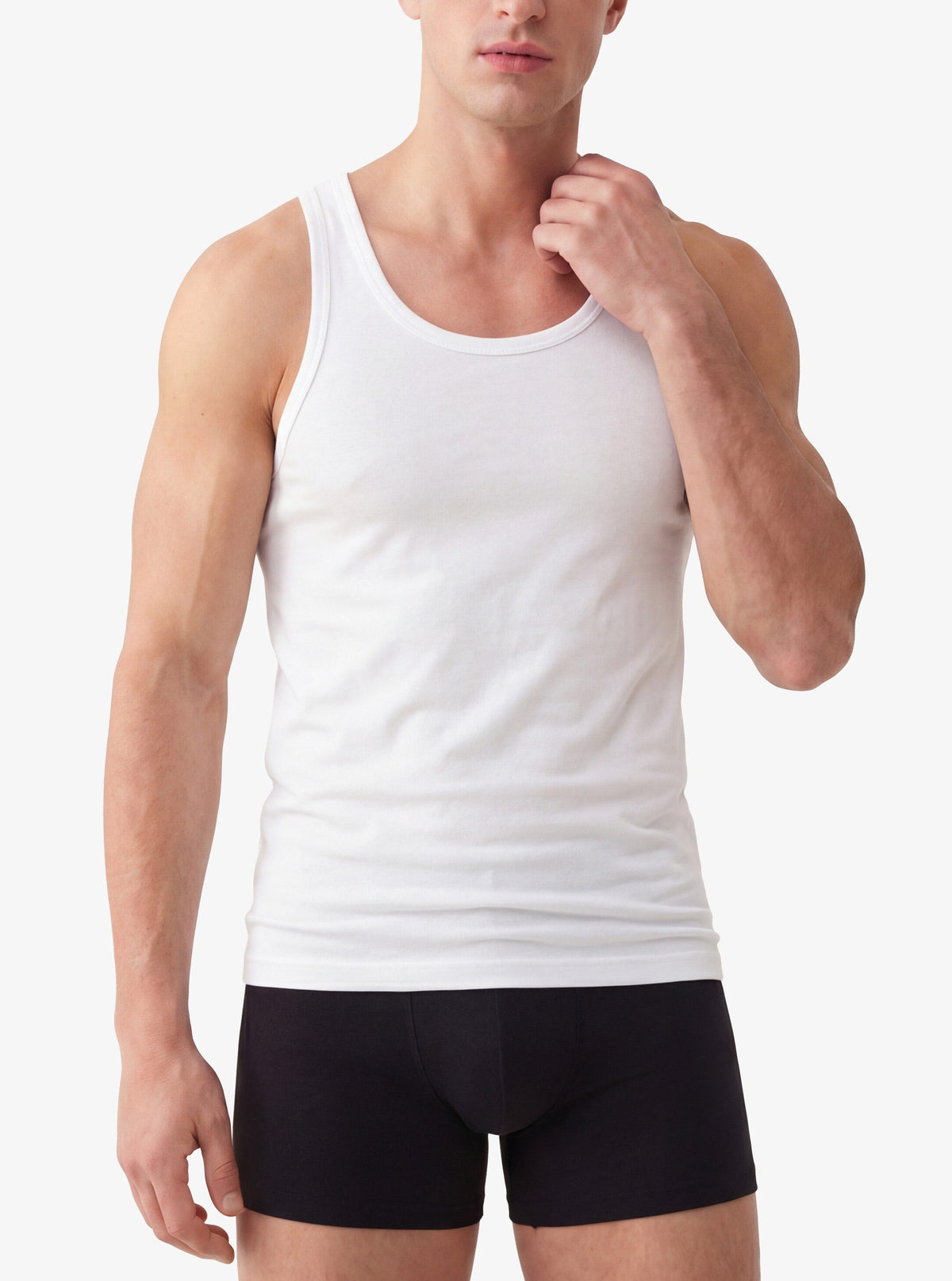 Herren Baumwollwesten 2er-Pack - Weiß