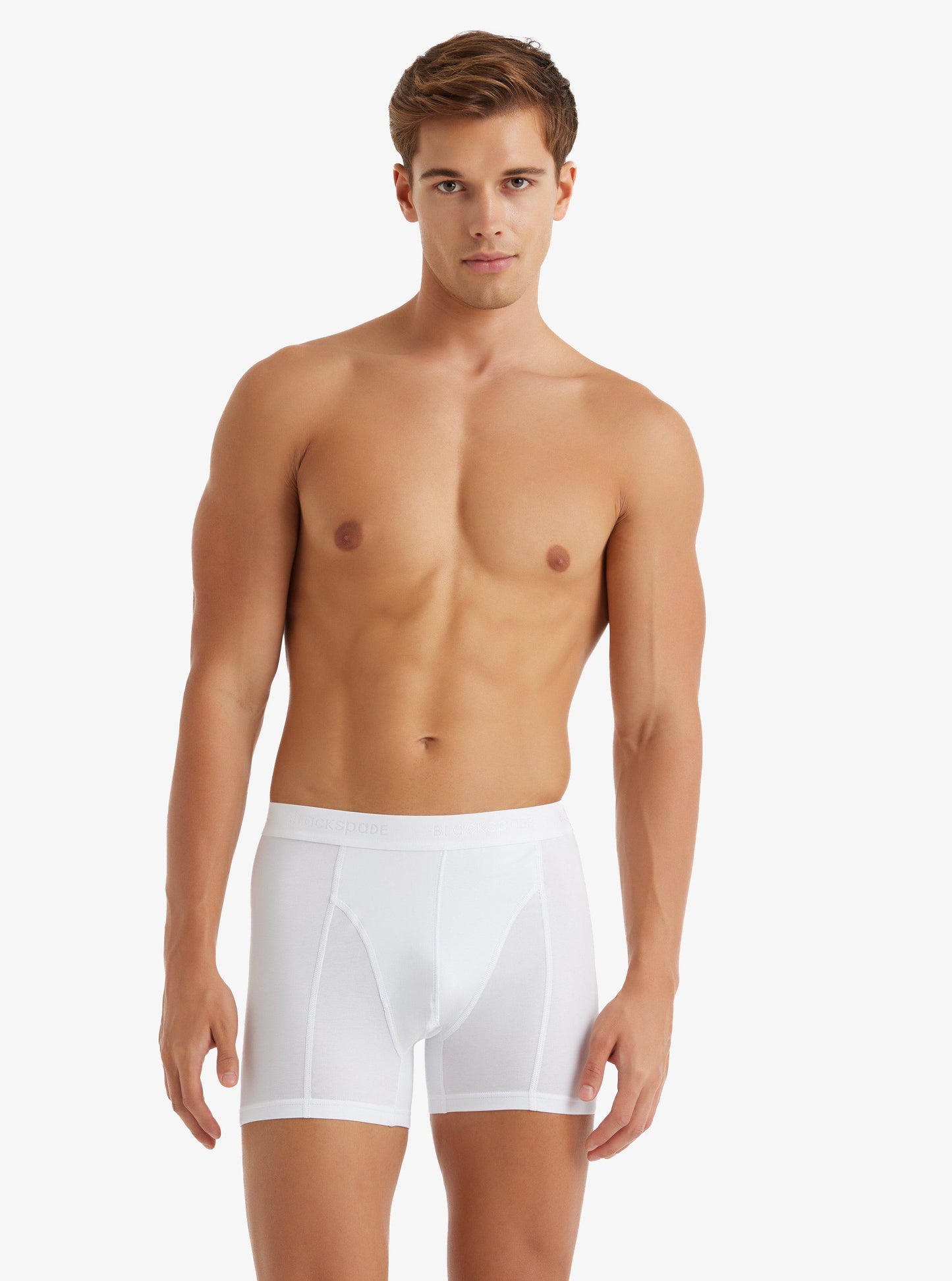 Herren Baumwoll Stretch Boxershorts Aura 9502 - Weiß
