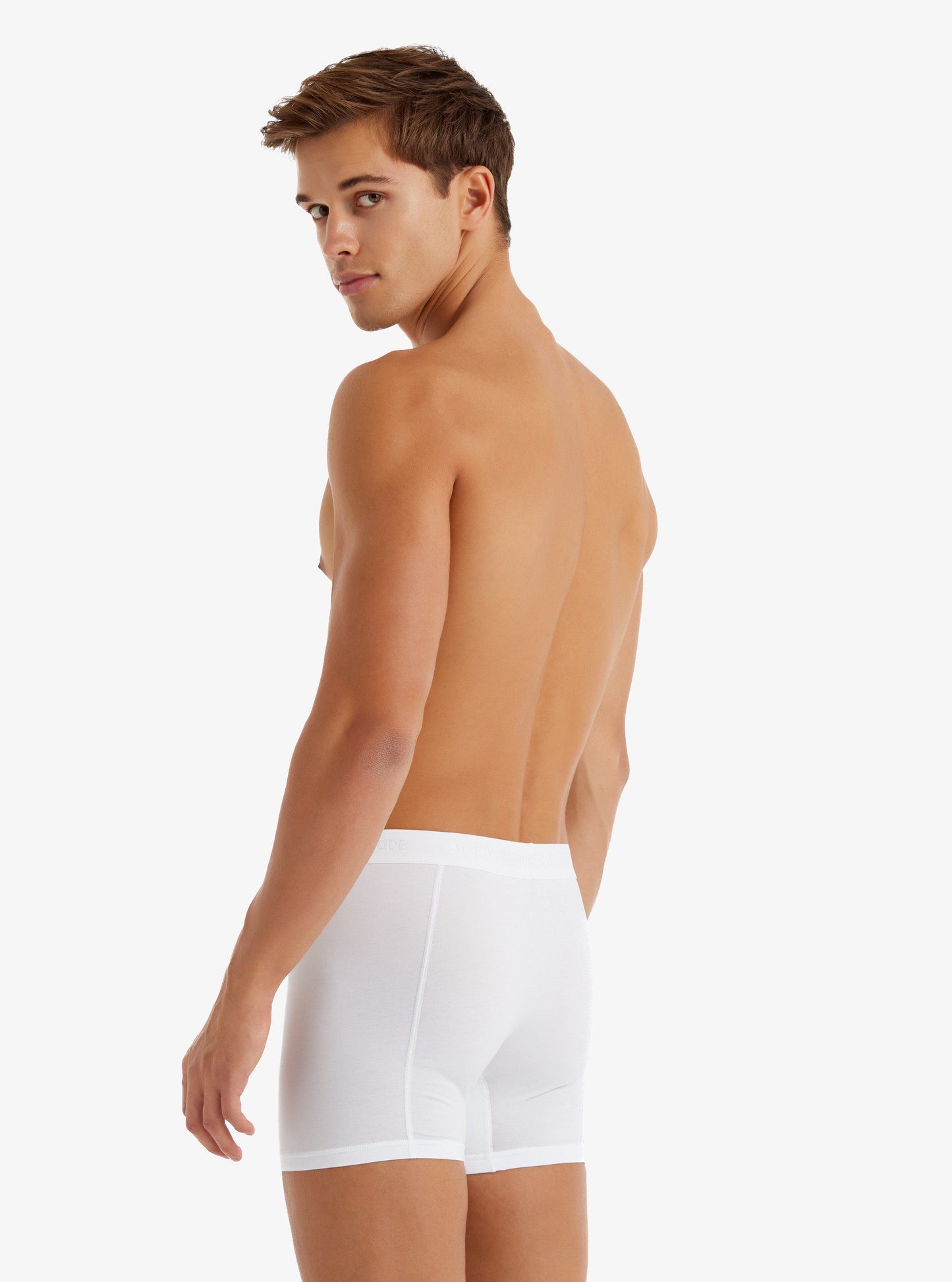 Herren Baumwoll Stretch Boxershorts Aura 9502 - Weiß