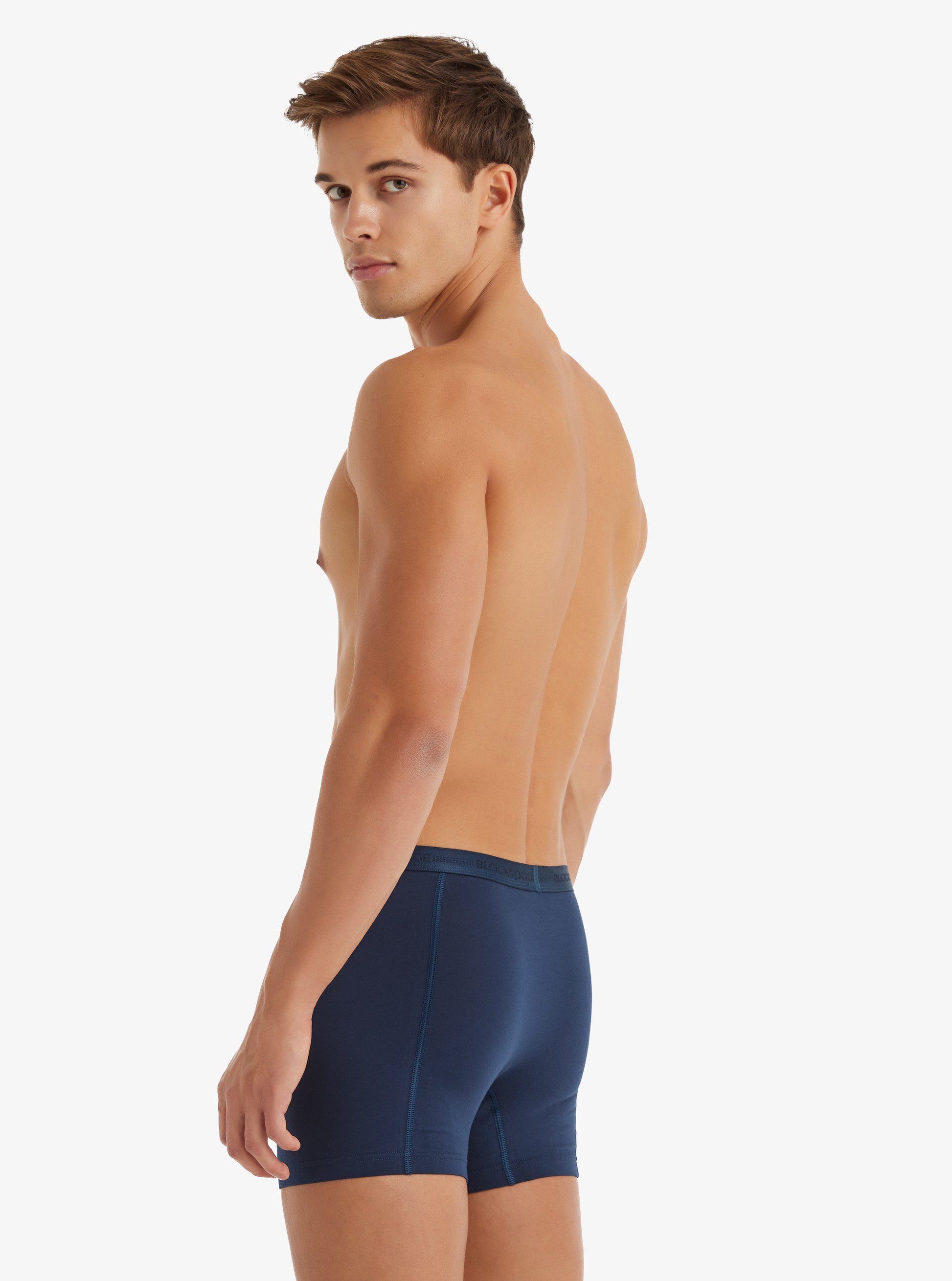 Herren Baumwoll Stretch Boxershorts Aura 9502 - Marine