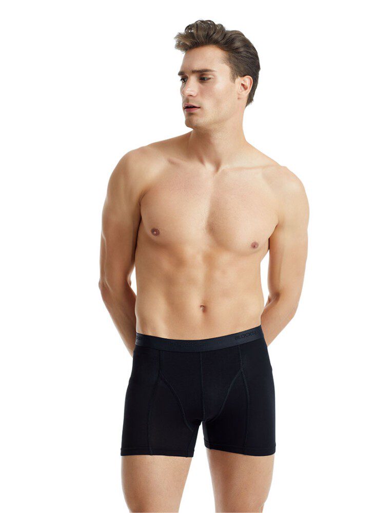 Herren Baumwoll Stretch Boxershorts Aura 9502 - Schwarz