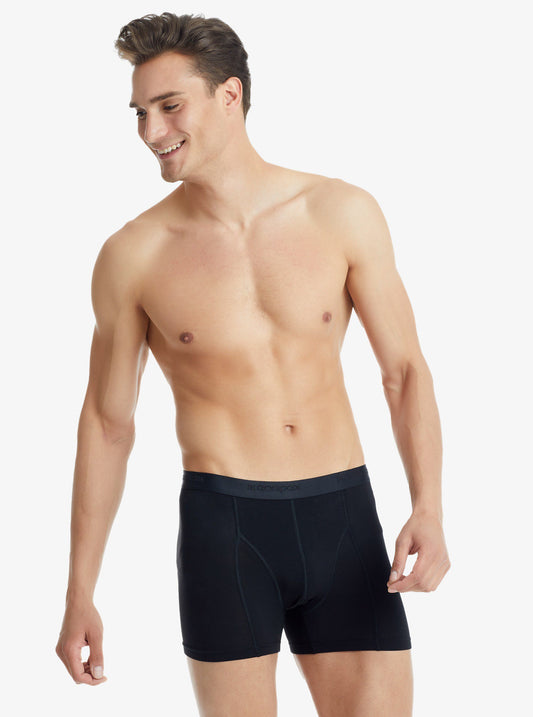 Herren Baumwoll Stretch Boxershorts Aura 9502 - Schwarz