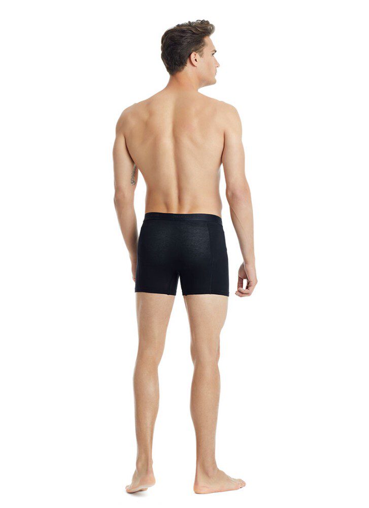 Herren Baumwoll Stretch Boxershorts Aura 9502 - Schwarz