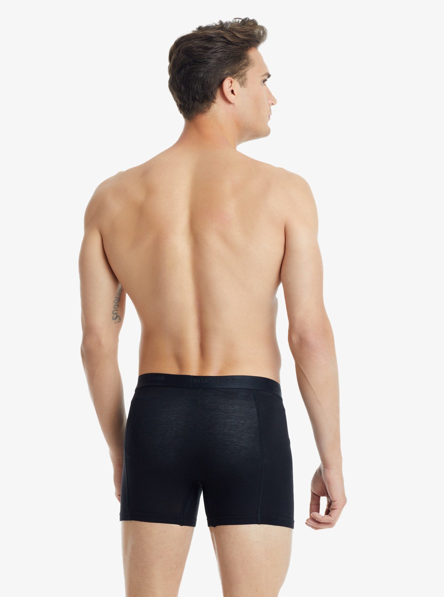 Herren Baumwoll Stretch Boxershorts Aura 9502 - Schwarz