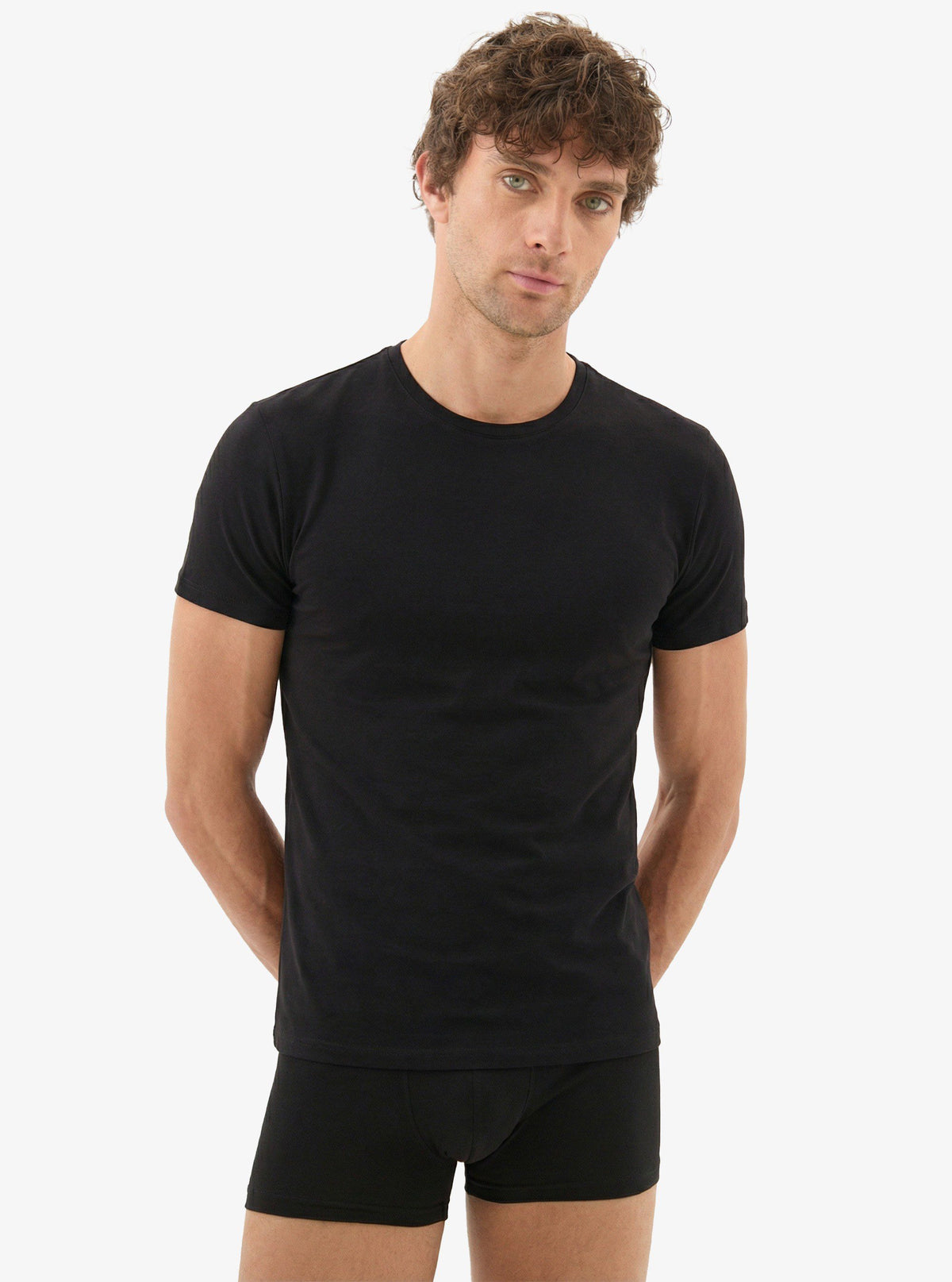 Herren Aura 9506 Schwarzes T-Shirt