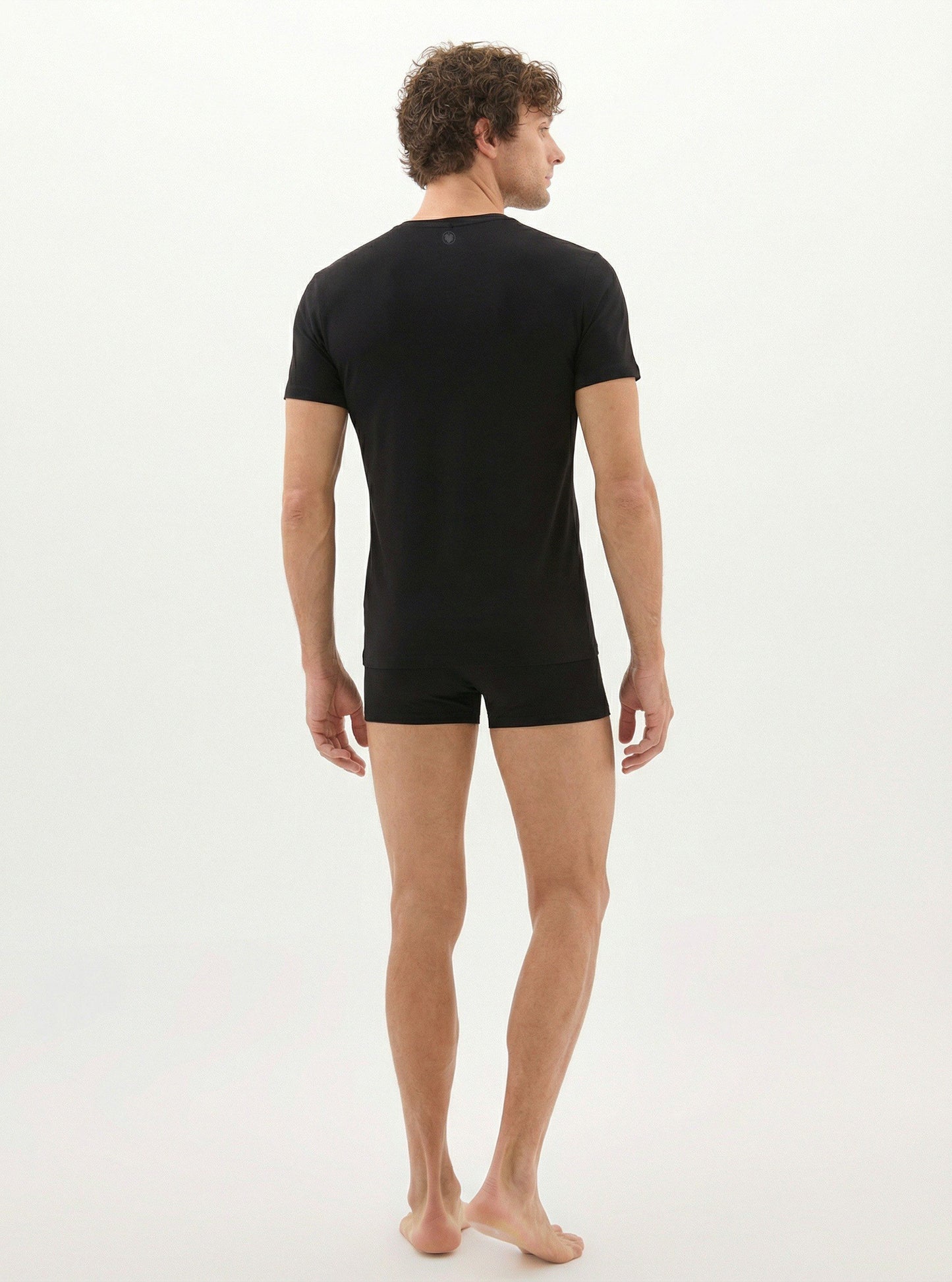 Herren Aura 9506 Schwarzes T-Shirt