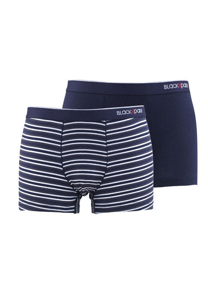 Herren Boxershorts 2er-Pack Streifen Marine