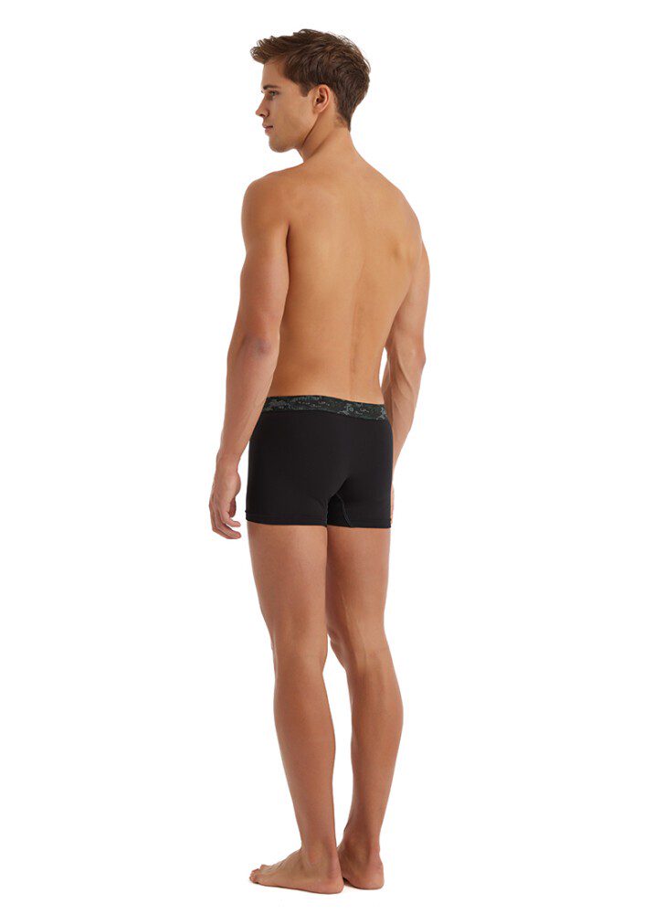 Herren Baumwoll Stretch Boxershorts 9555 - Schwarz