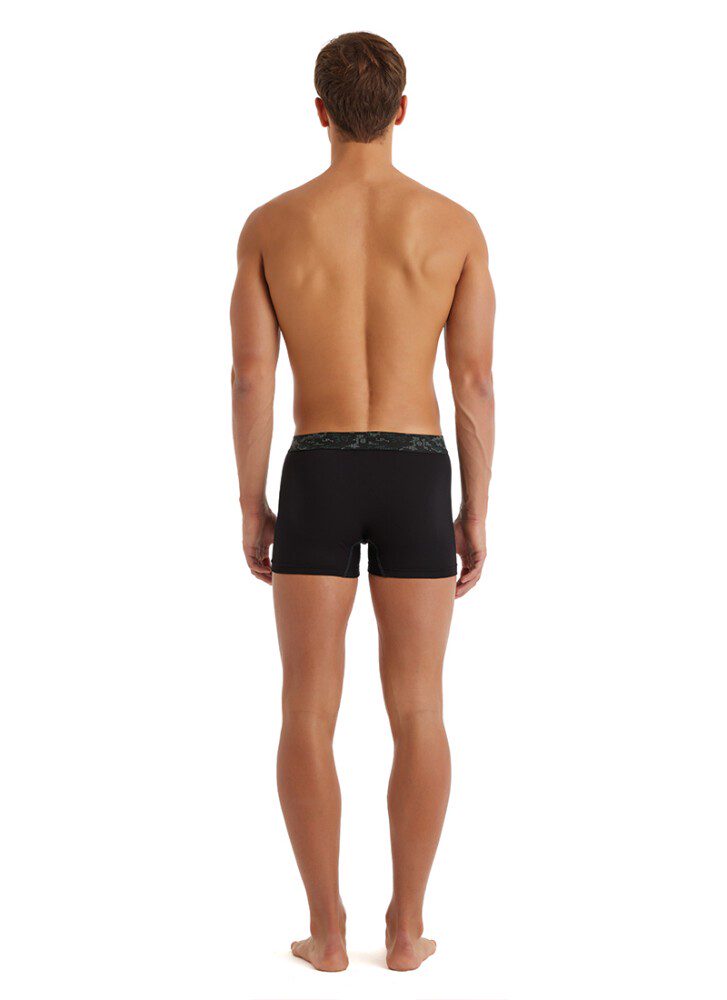 Herren Baumwoll Stretch Boxershorts 9555 - Schwarz