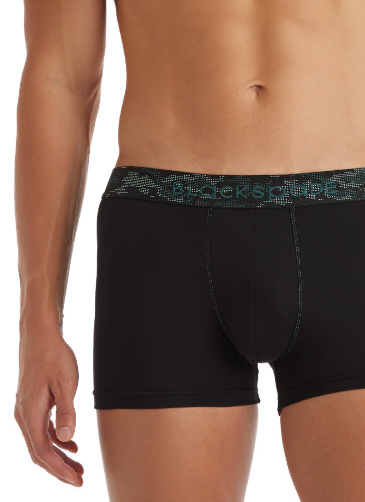 Herren Baumwoll Stretch Boxershorts 9555 - Schwarz