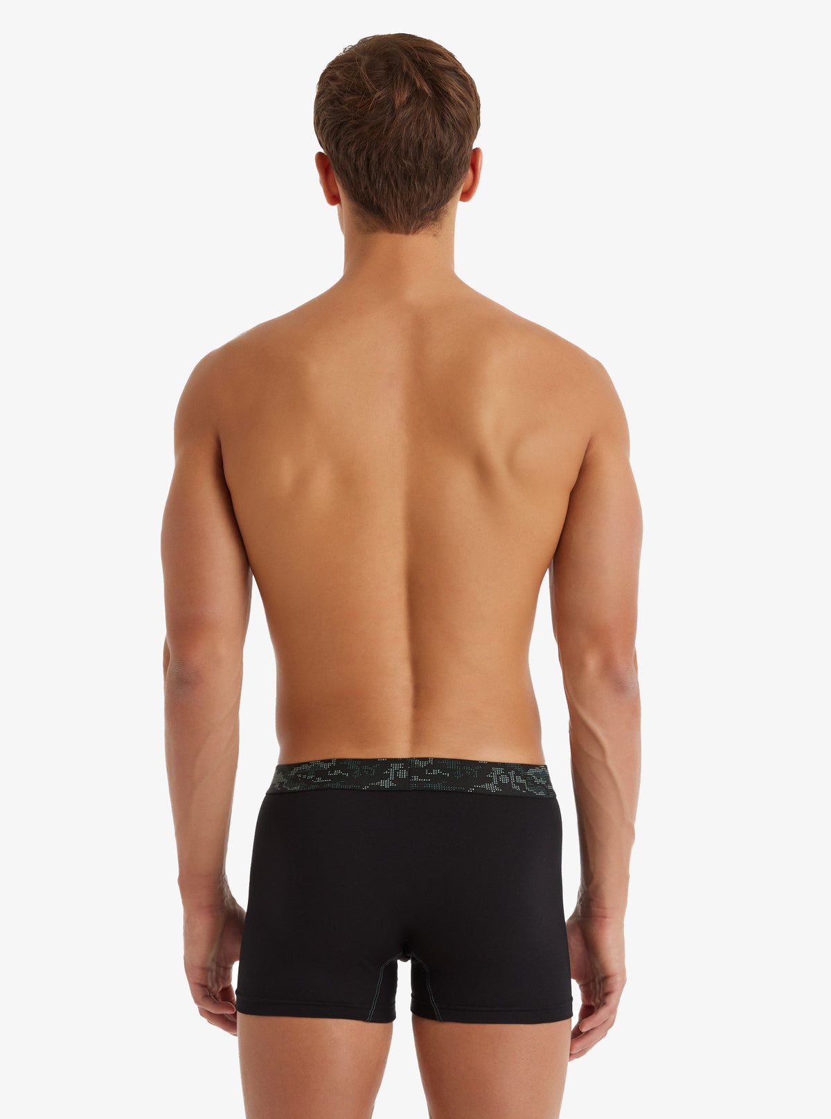 Herren Baumwoll Stretch Boxershorts 9555 - Schwarz