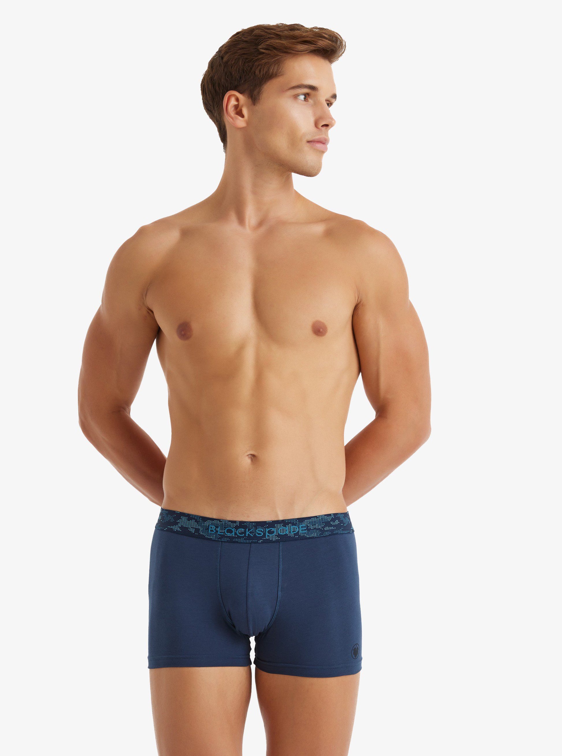Herren Baumwoll Stretch Boxershorts 9556 - Marine