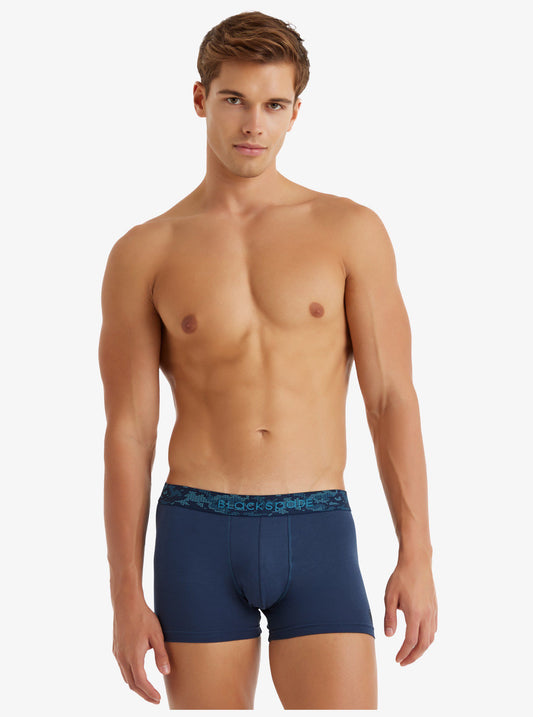 Herren Baumwoll Stretch Boxershorts 9556 - Marine