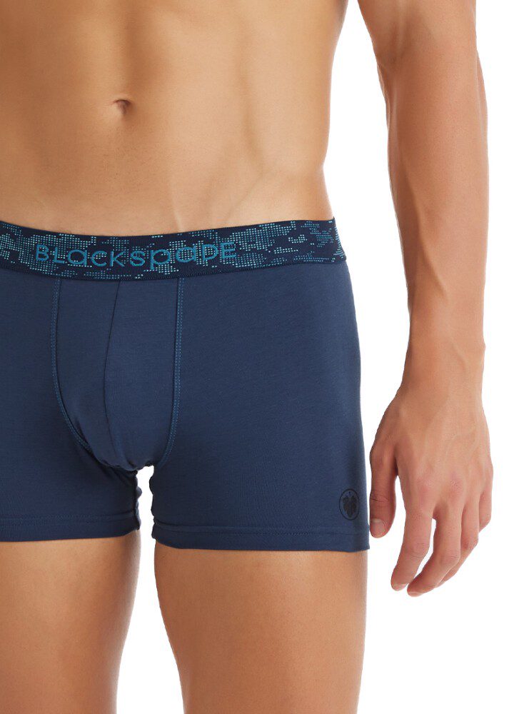 Herren Baumwoll Stretch Boxershorts 9556 - Marine