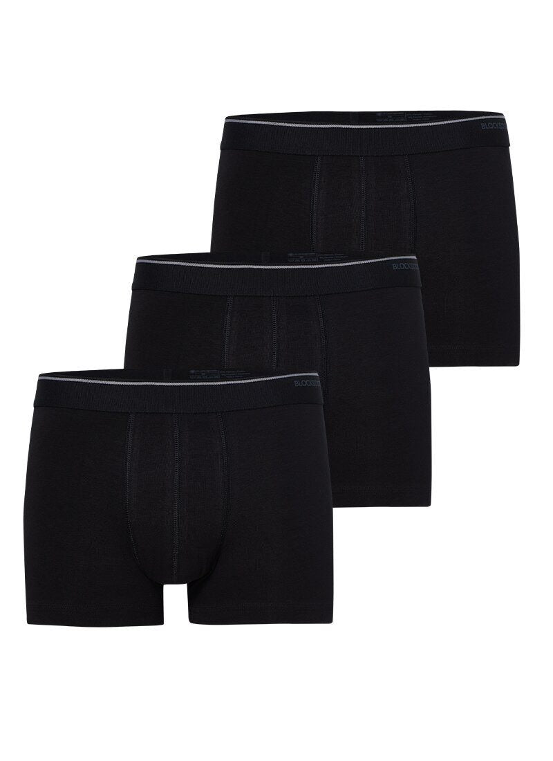 Herren Boxer 3er-Pack Weiche Baumwolle - Schwarz