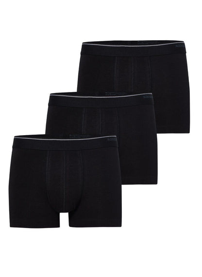 Herren Boxer 3er-Pack Weiche Baumwolle - Schwarz