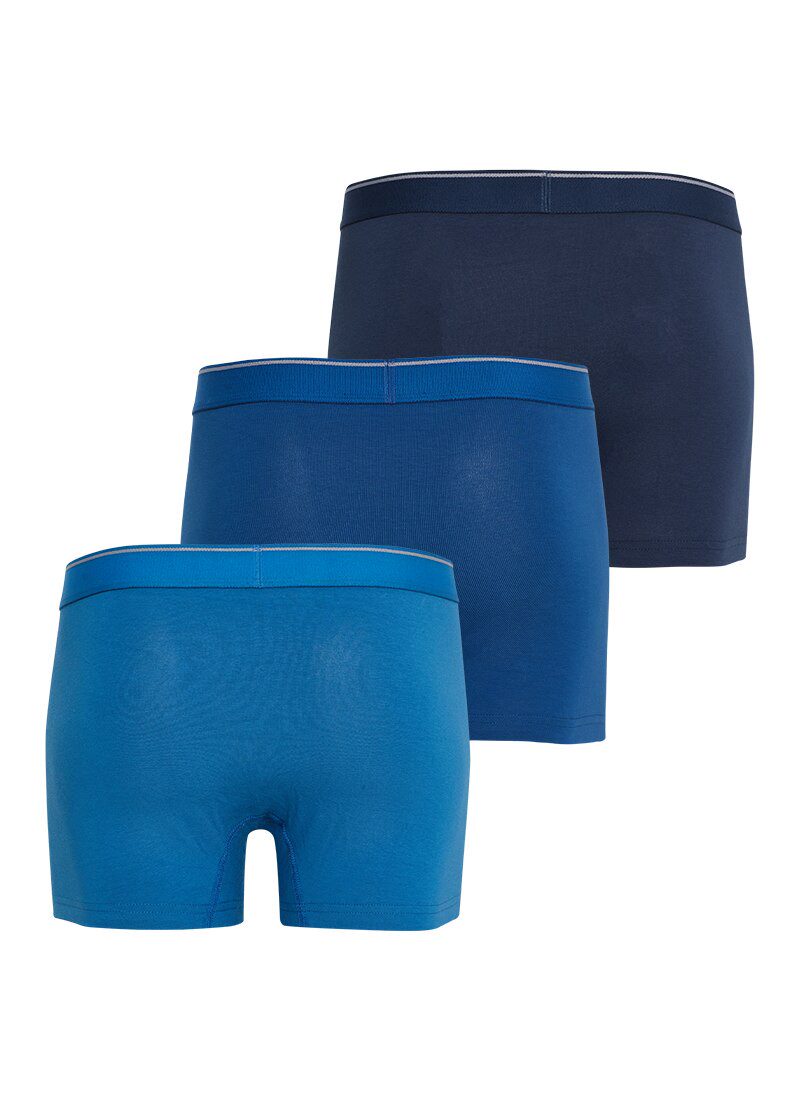 Herren Boxershorts 3er-Pack Weiche Baumwolle - Marine
