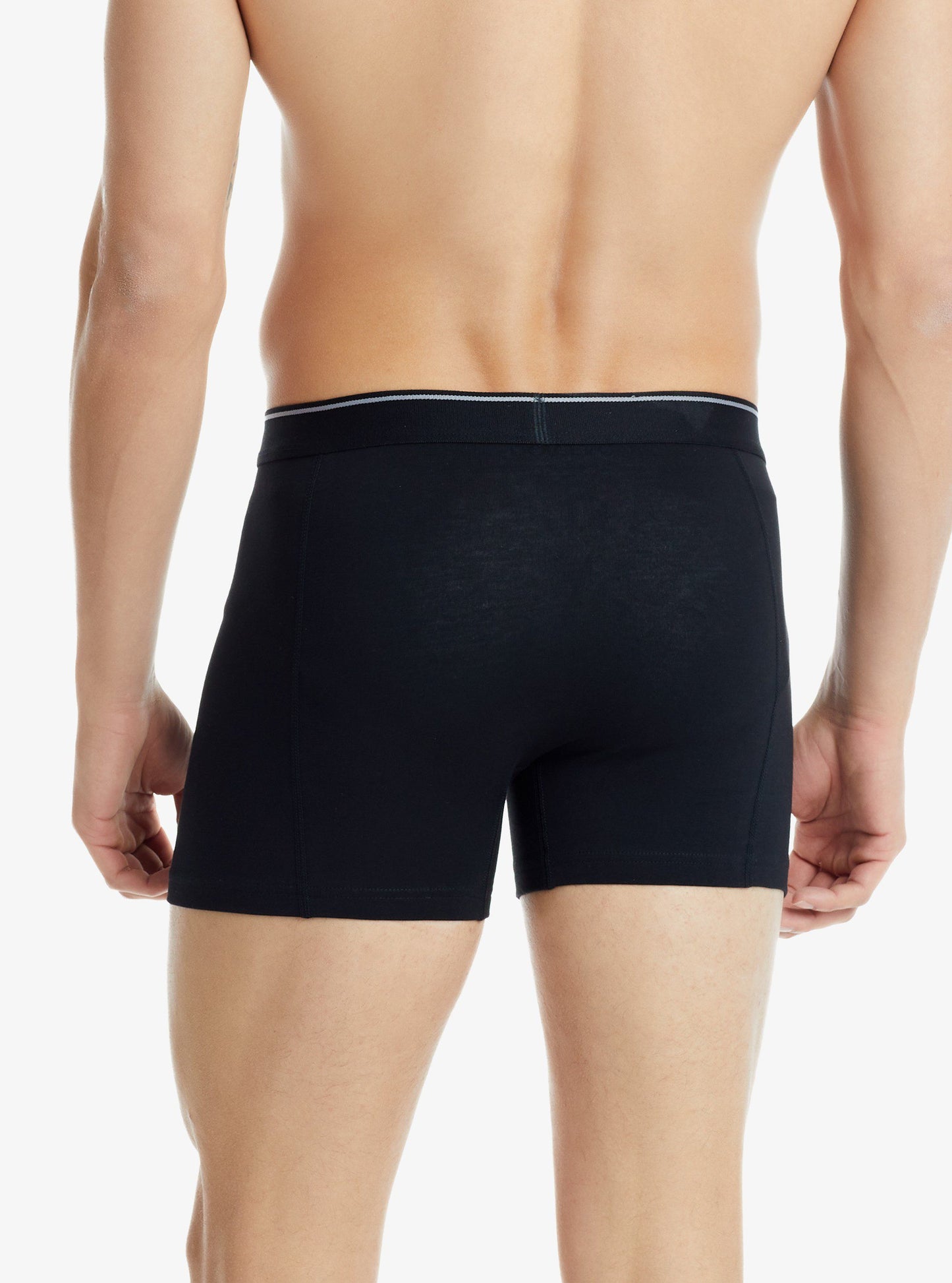 Herren Boxershorts 3er-Pack Weiche Baumwolle - Schwarz Melange