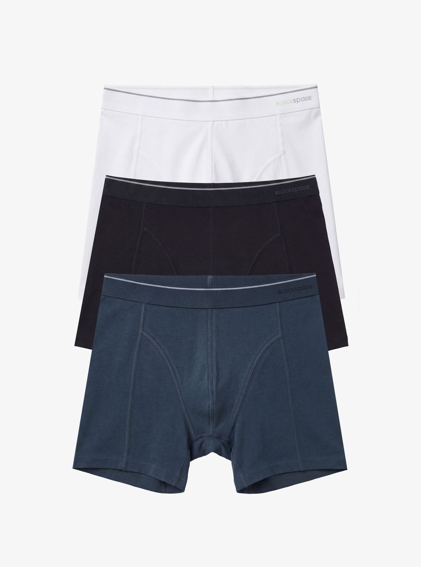 Herren Boxershorts 3er-Pack - Weiß Schwarz Grau