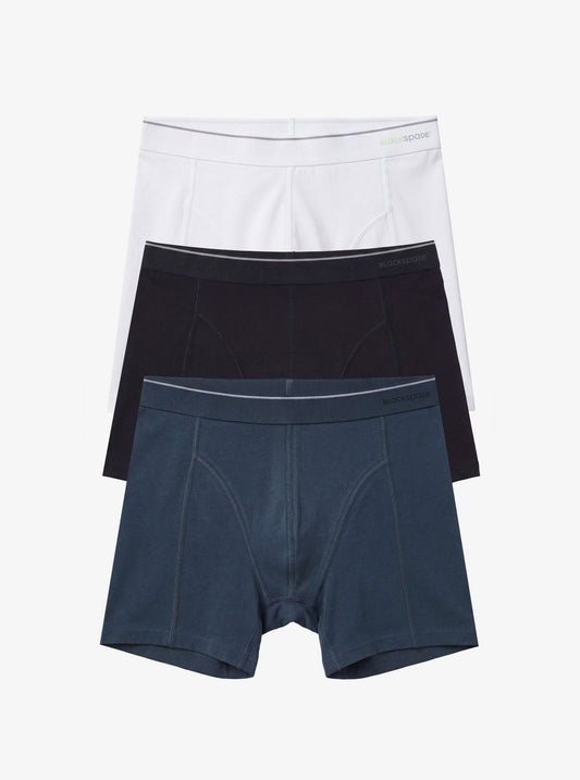 Herren Boxershorts 3er-Pack - Weiß Schwarz Grau