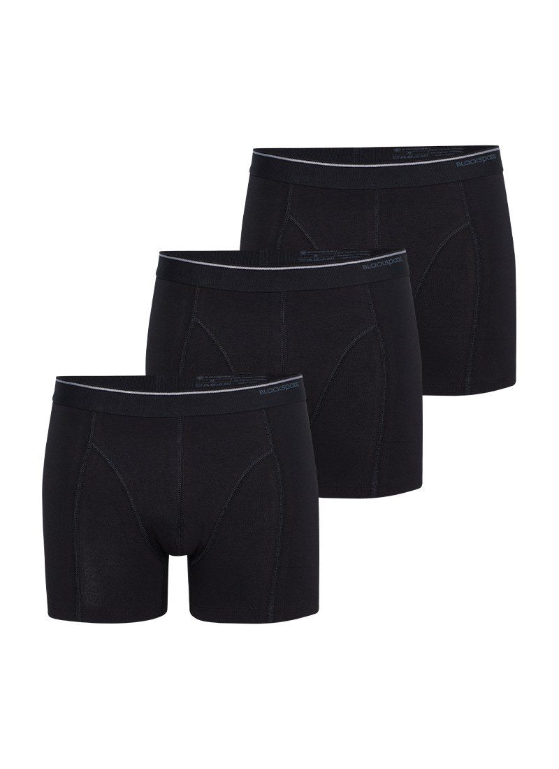 Herren Boxer 3er-Pack Weiche Baumwolle Schwarz
