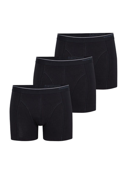 Herren Boxer 3er-Pack Weiche Baumwolle Schwarz