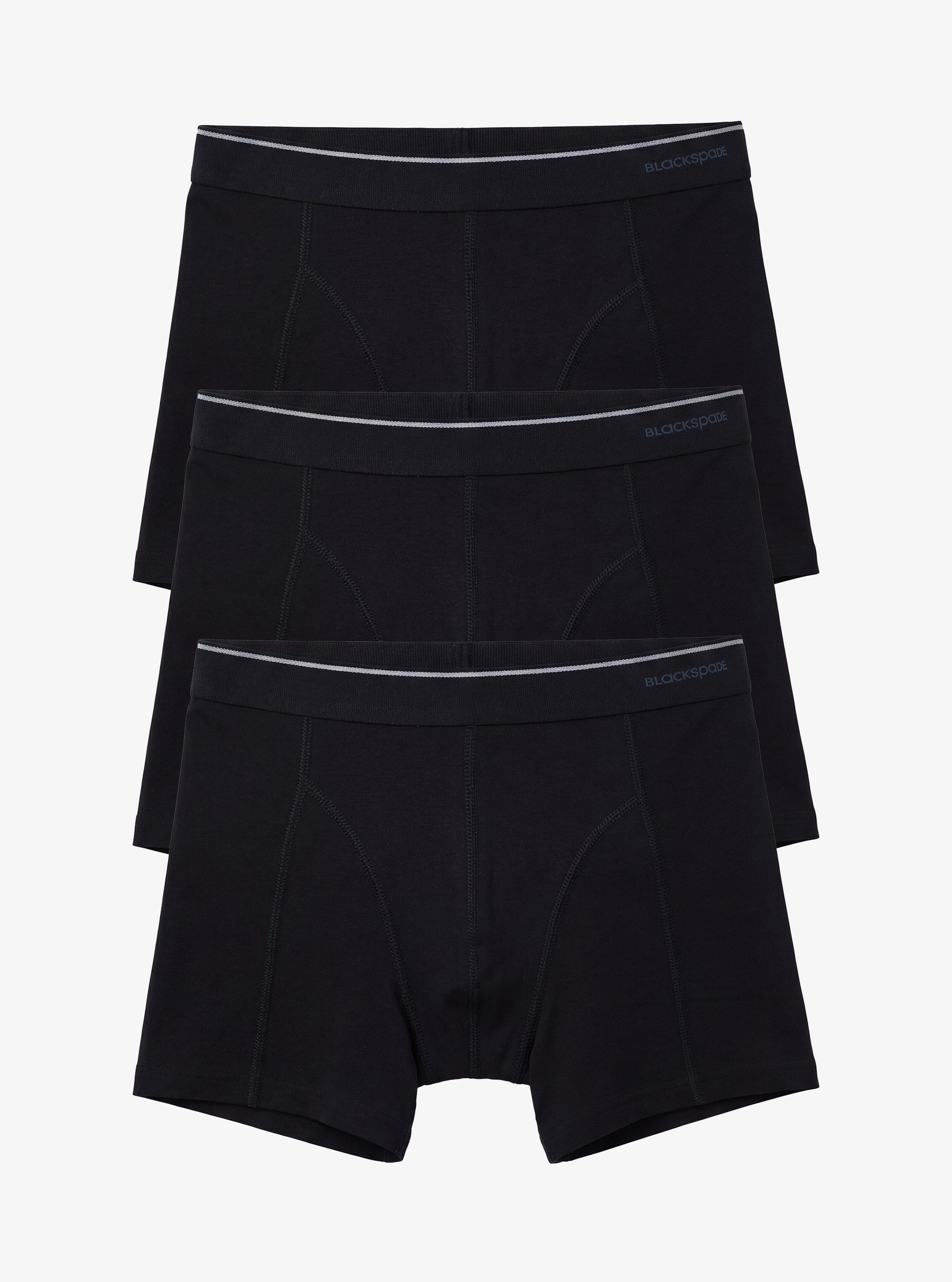 Herren Boxer 3er-Pack Weiche Baumwolle Schwarz