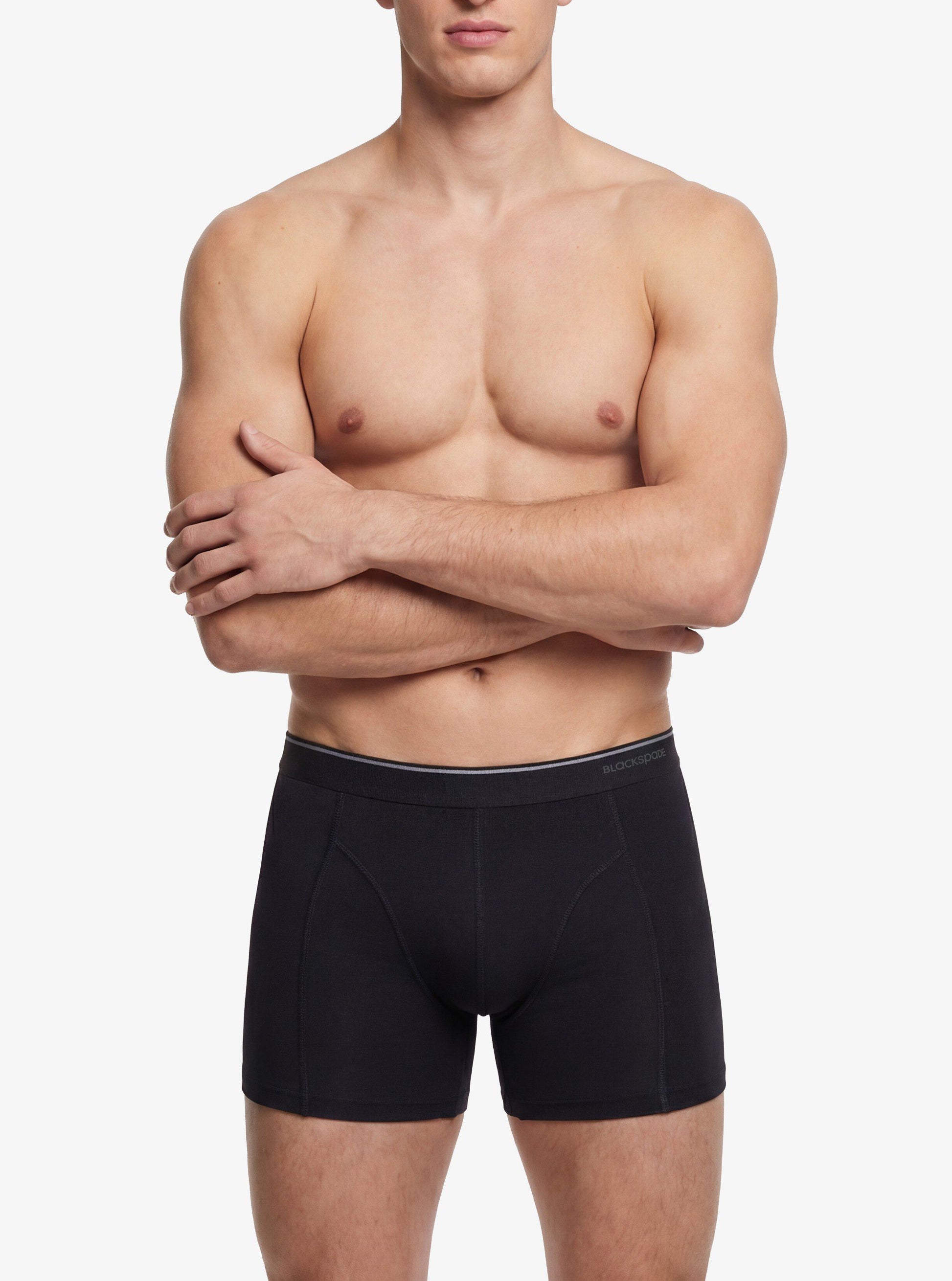 Herren Boxer 3er-Pack Weiche Baumwolle Schwarz