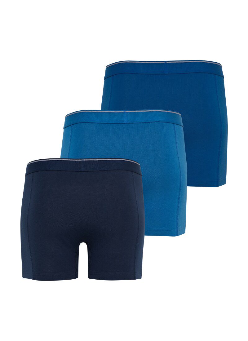Herren Boxershorts 3er-Pack Weiche Baumwolle - Marine