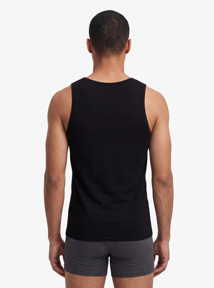 Herren T-Shirt 2er-Pack Weiche Baumwolle Schwarz