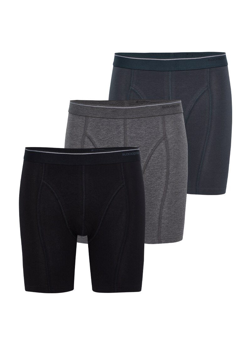 Herren Boxershorts 3er-Pack - Schwarz Grau