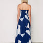 Sleeveless Patterned Sundress - Blue