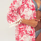 Women's Multi Leaf Patterned Kimono