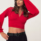 Women's Long Sleeve Shirred Blouse