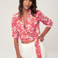 Flower Patterned Blouse - Pink