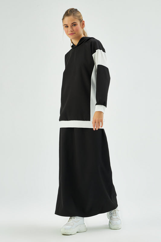 MUNI MUNI - Hoodie & Skirt Set - Black