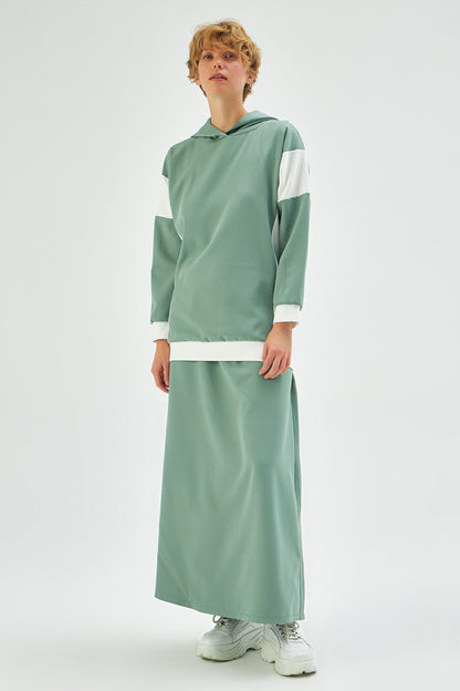 MUNI MUNI - Hoodie & Skirt Set - Green