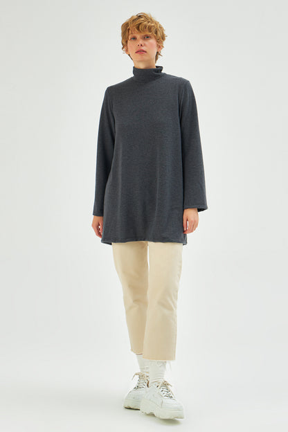 MUNI MUNI - Regular Cut Tunic - dark grey