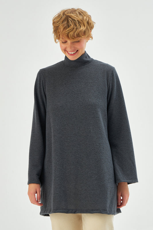 MUNI MUNI - Regular Cut Tunic - dark grey