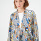 MUNI MUNI - Printed Kimono Top - ecru blue