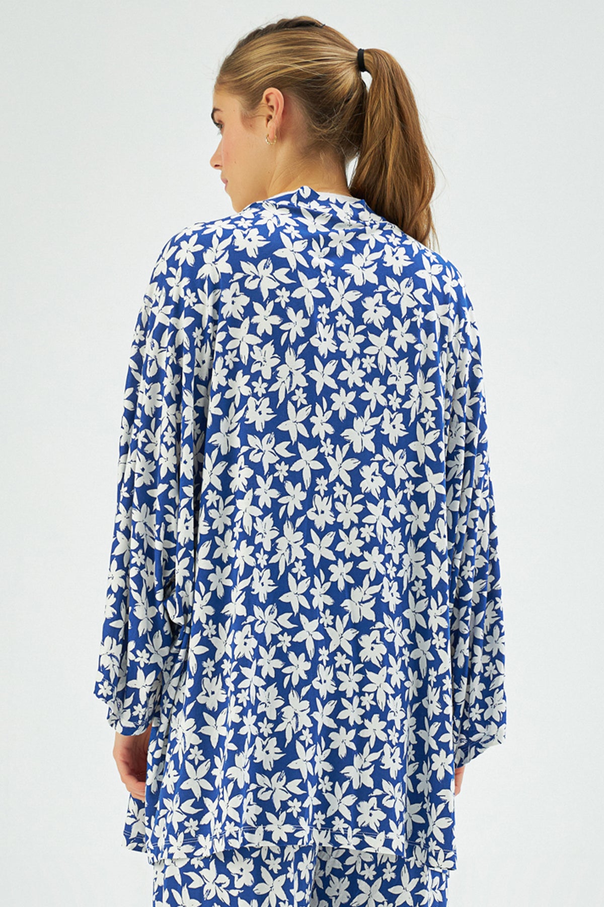 MUNI MUNI - Printed Kimono Top - blue