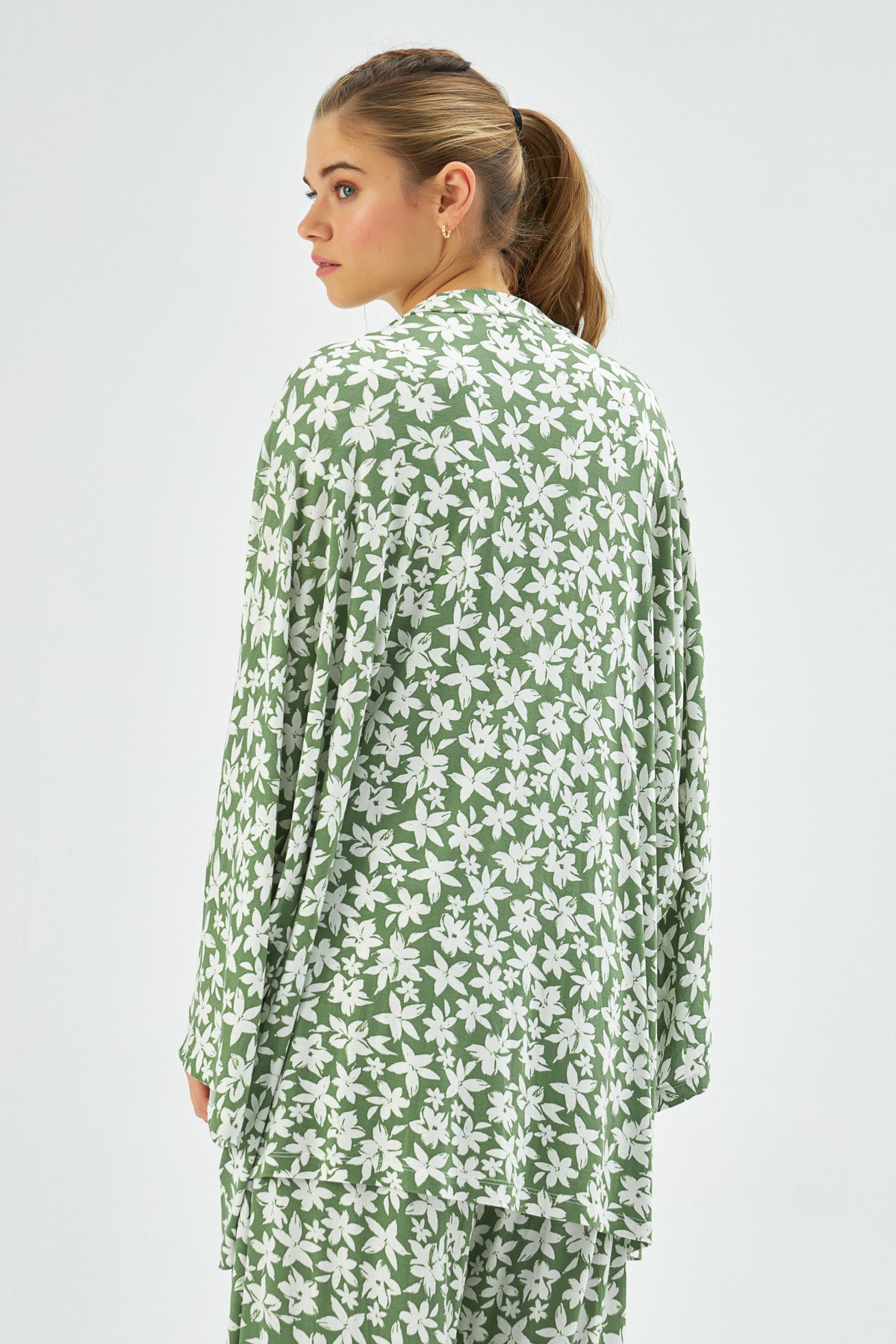 MUNI MUNI - Printed Kimono Top - light green