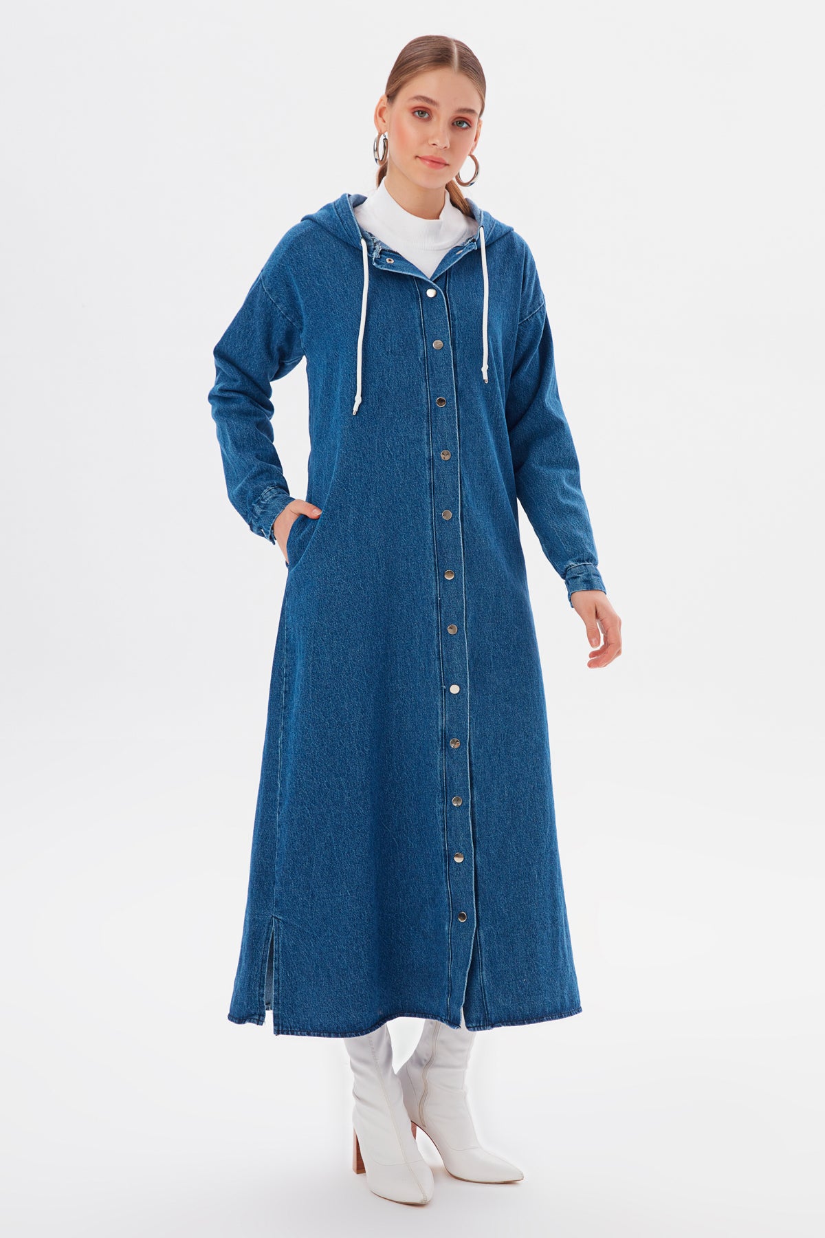 MUNI MUNI - Long Denim Coat - blue