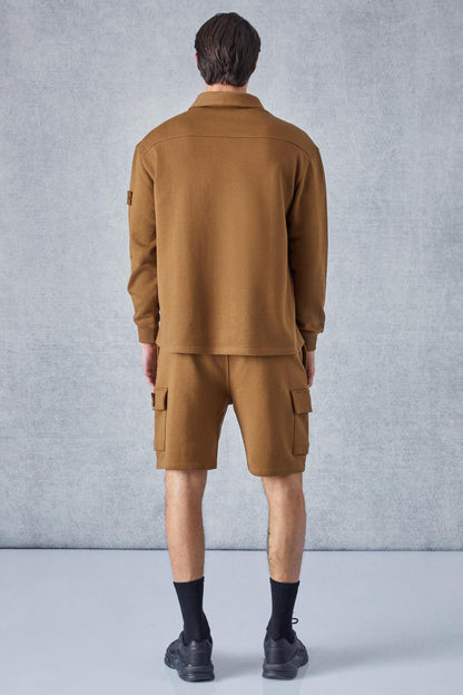 AATROX Herren Polo-Kragen Sweatshirt