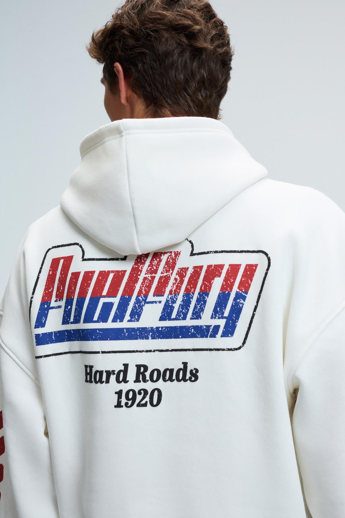 GRIMELANGE ABISMO Herren Sweatshirt mit Kapuze Weiß
