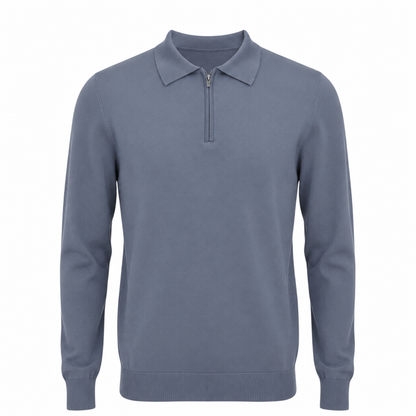 Hellblaues Strick-Sweatshirt