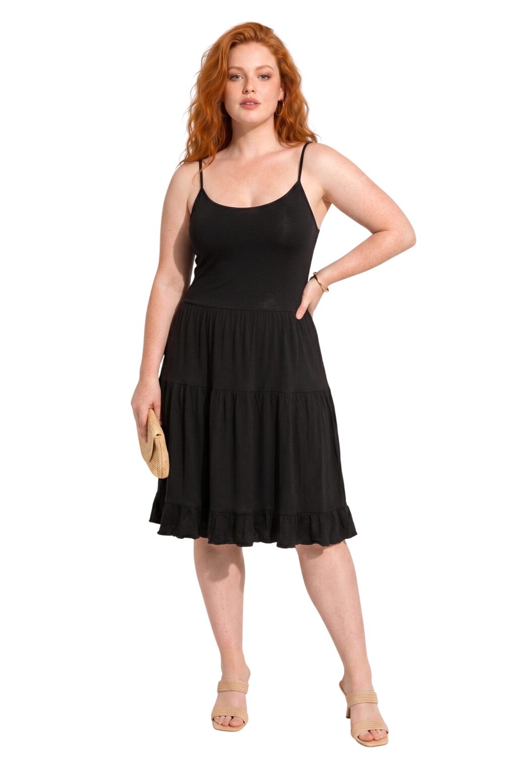 Midi-Kleid mit offenem Rücken
