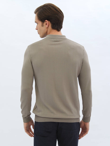 Feinstrick-Polo-Pullover