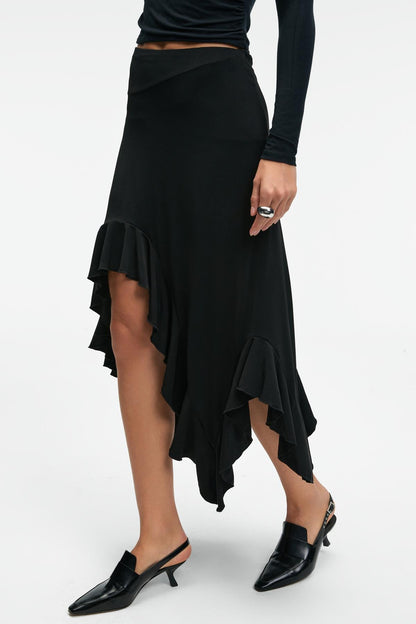 ADOBRE Damen Asymmetrischer Rock